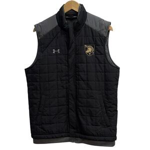 Under Armour ColdGear Army West Point Black Zip Up Logo Vest. Medium.
